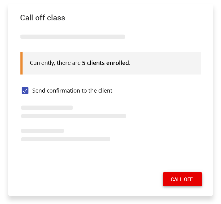 Auto class cancellation if minimum attendees not reached