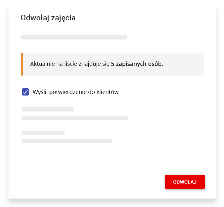 Automatyczne anulowanie zajęć przy zbyt małej liczbie zapisów