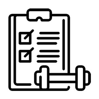 Icon representing a personal training studio